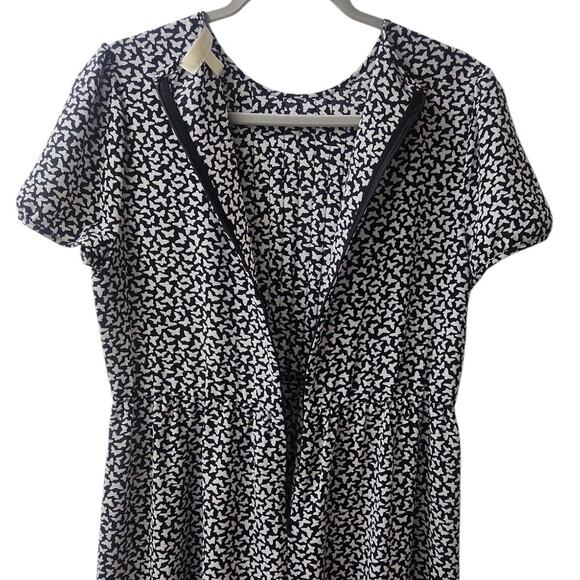 Michael Michael Kors Butterfly Print Pleated Crepe Midi Dress Size PL - Picture 7 of 9